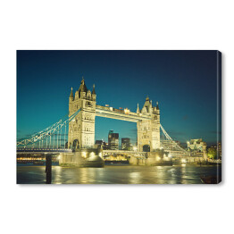 Obraz na płótnie Tower Bridge w Londynie o zmierzchu
