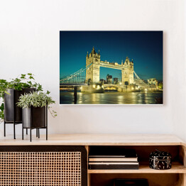 Obraz na płótnie Tower Bridge w Londynie o zmierzchu