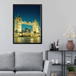 Obraz w ramie Tower Bridge w Londynie o zmierzchu