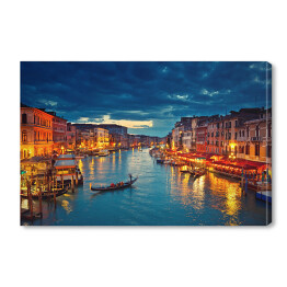 Obraz na płótnie Widok na Kanał Grande wieczorem, Wenecja, Włochy