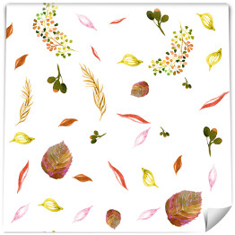 Tapeta winylowa zmywalna w rolce Kolorowe liście - dekoracja w jesiennym klimacie