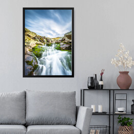 Obraz w ramie Wodospad Zillertal w Alpach w Austrii