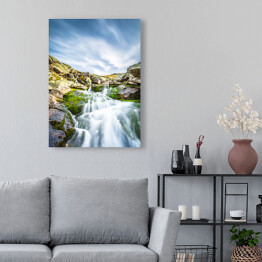 Obraz na płótnie Wodospad Zillertal w Alpach w Austrii