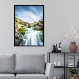 Plakat w ramie Wodospad Zillertal w Alpach w Austrii