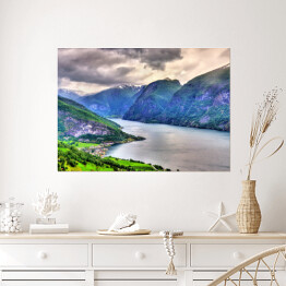 Plakat Widok na Aurlandsfjord, Norwegia