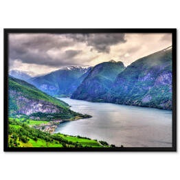 Plakat w ramie Widok na Aurlandsfjord, Norwegia