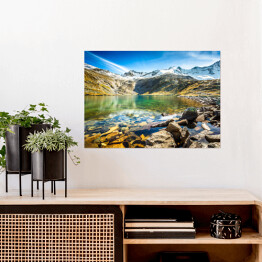 Plakat samoprzylepny Jezioro w Zillertal w Austrii