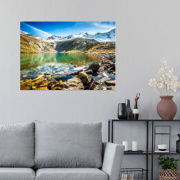 Plakat samoprzylepny Jezioro w Zillertal w Austrii