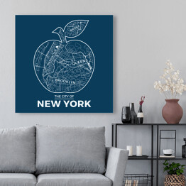 Obraz na płótnie Nowy Jork w kształcie jabłka