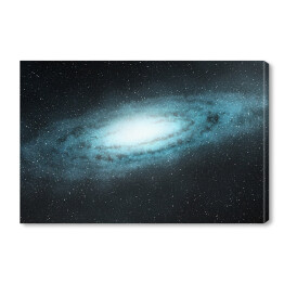 Obraz na płótnie Błękitne galaktyki spiralne w przestrzeni kosmicznej