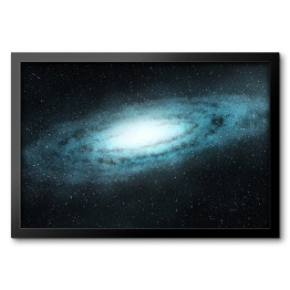 Obraz w ramie Błękitne galaktyki spiralne w przestrzeni kosmicznej