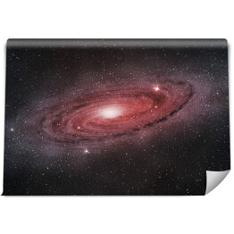 Fototapeta winylowa zmywalna Fioletowo-czerwone galaktyki spiralne w przestrzeni kosmicznej