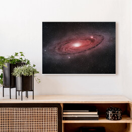 Obraz na płótnie Fioletowo-czerwone galaktyki spiralne w przestrzeni kosmicznej