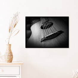 Plakat w ramie Gitara akustyczna w odcieniach szarości