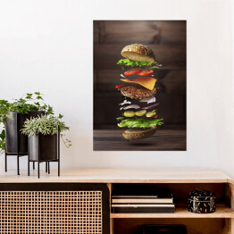 Plakat Przygotowanie burgera