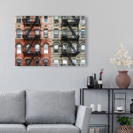 Obraz na płótnie Stare budynki z cegły na Manhattanie