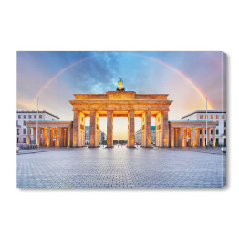 Obraz na płótnie Berlin - Brama Brandenburska z tęczą