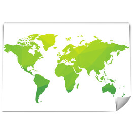 Fototapeta winylowa zmywalna Zielona mapa świata