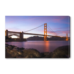 Obraz na płótnie Golden Gate Bridge w San Francisco po zmierzchu