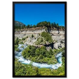 Plakat w ramie Meander rzeki Truful-Truful, Chile