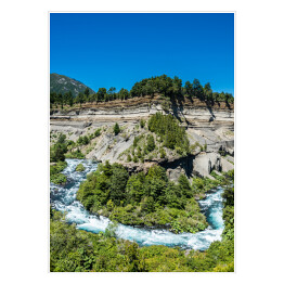 Plakat samoprzylepny Meander rzeki Truful-Truful, Chile