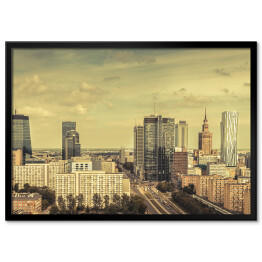 Plakat w ramie Warszawa w kolorach vintage 
