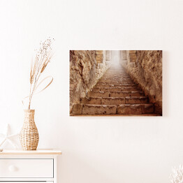Obraz na płótnie Kamienne schody w kolorze rdzy