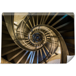 Fototapeta Spiralne schody w wieży - architektura wnętrz budynku