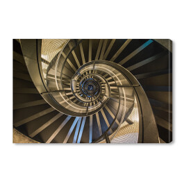 Obraz na płótnie Spiralne schody w wieży - architektura wnętrz budynku