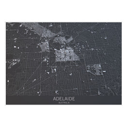 Plakat Mapa miasta Adelaide, Australia