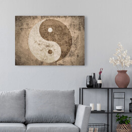 Obraz na płótnie Przydymiony symbol yin yang