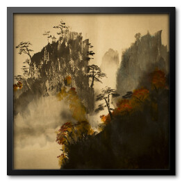 Obraz w ramie Jesień w górach w Chinach