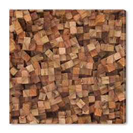 Obraz na płótnie Kwadraty we wzór imitujący drewno - 3D