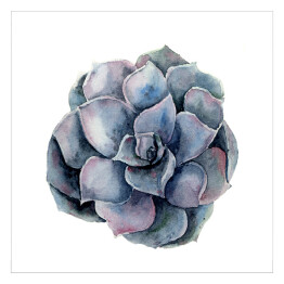 Plakat samoprzylepny Ręcznie malowany kwiat w odcieniach szarości