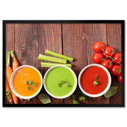 Plakat w ramie Kolorowe zupy