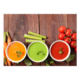 Plakat samoprzylepny Kolorowe zupy