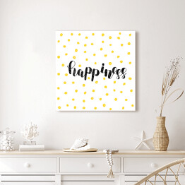 Obraz na płótnie "Szczęście" - kaligrafia