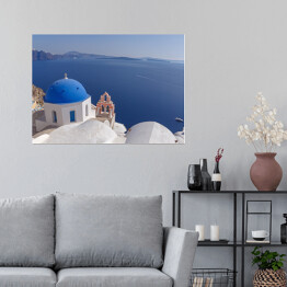 Plakat Anastasis - kościół w Santorini