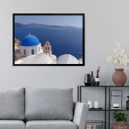 Obraz w ramie Anastasis - kościół w Santorini