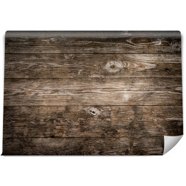 Fototapeta samoprzylepna Nieociosane drewniane deski podłogowe w ciemnych kolorach