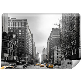 Fototapeta Żółte taksówki w Upper West Site of Manhattan, Nowy Jork
