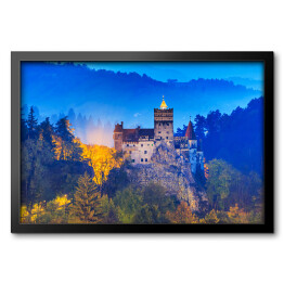 Obraz w ramie Zamek na skale, Transylwania, Rumunia