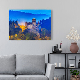 Obraz na płótnie Zamek na skale, Transylwania, Rumunia