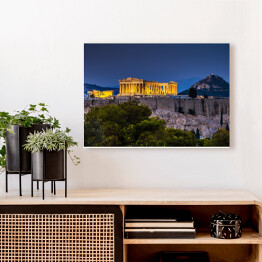 Obraz na płótnie Partenon w Atenach o zmierzchu, Grecja