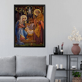 Obraz w ramie Scena narodzenia Jezusa - mozaika