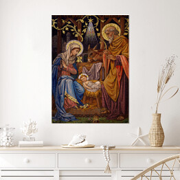 Plakat Scena narodzenia Jezusa - mozaika