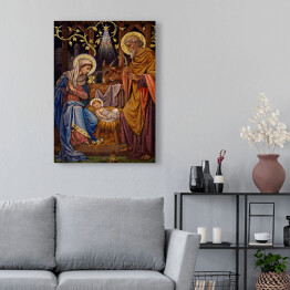 Obraz na płótnie Scena narodzenia Jezusa - mozaika