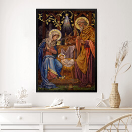 Obraz w ramie Scena narodzenia Jezusa - mozaika