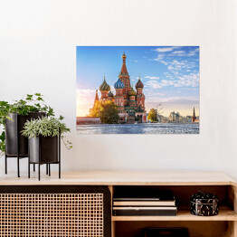 Plakat samoprzylepny Katedra św. Bazylego w Moskwie w Rosji