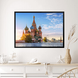 Obraz w ramie Katedra św. Bazylego w Moskwie w Rosji
